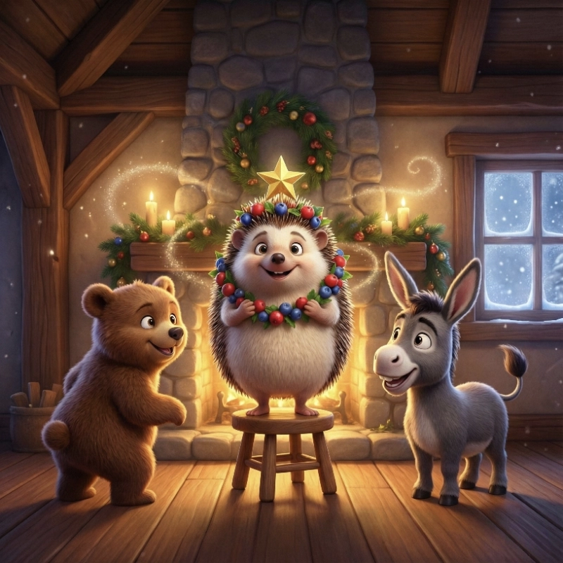 Как Ослик, Ёжик и Медвежонок встречали Новый год