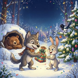 Зимние приключения волчонка Вовы и зайчонка Васи